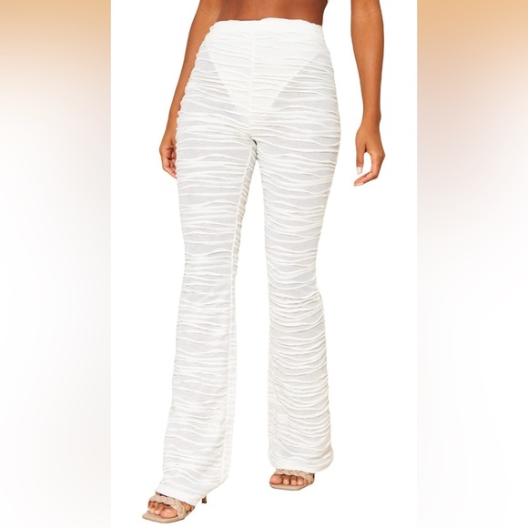 Women's Y2k 2 Piece Pants Outfits Pleated Slim Fit Crop Vest Top Long Pants M - Picture 4 of 5